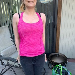 Lululemon Pink Scoop Neck Tank